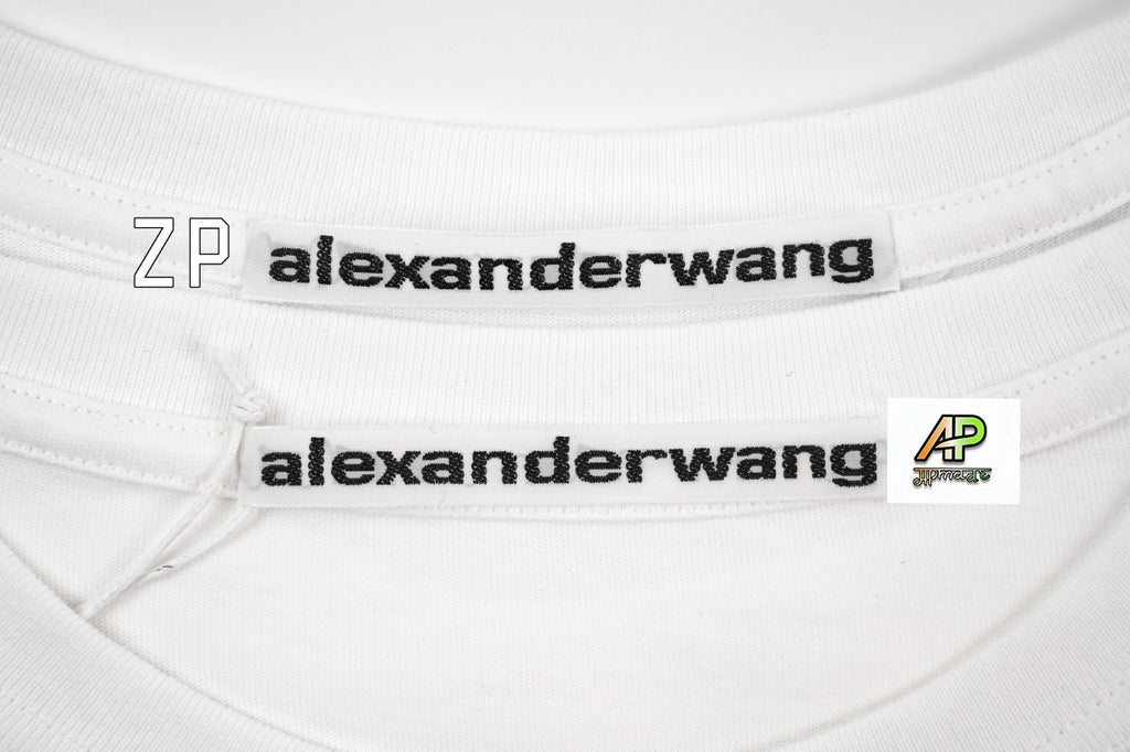 Alexander Wang Washed Brushed Embossed Short Sleeves T-Shirt