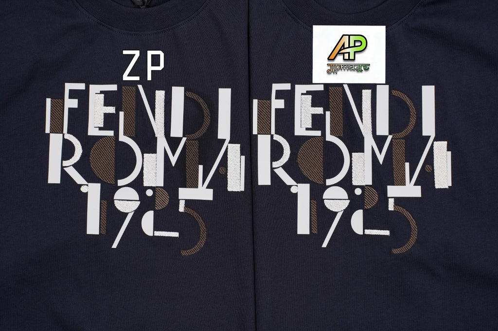 Fendi Compact Cotton Engraved Short Sleeves T-Shirt