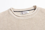 Brunello Cucinelli Solid Ribbed Crew Neck Short Sleeves Top