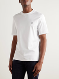 Brunello Cucinelli Mercerized Cotton Crew Neck Short Sleeves Shirt