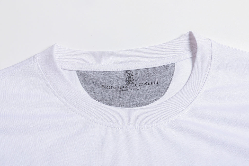 Brunello Cucinelli Mercerized Cotton Crew Neck Short Sleeves Shirt
