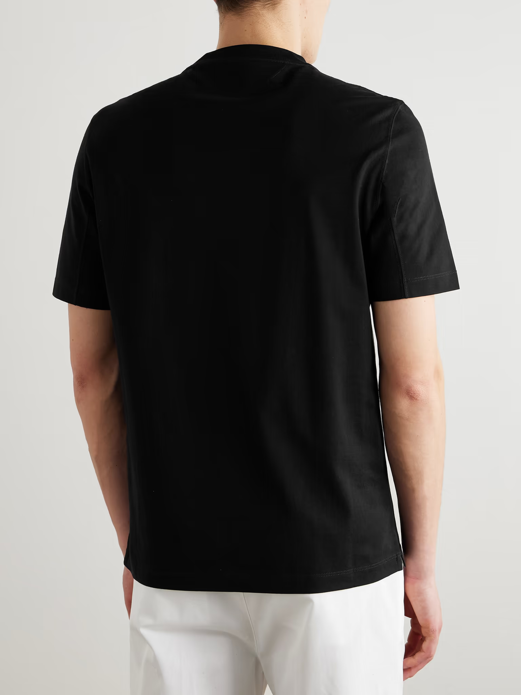 Brunello Cucinelli Mercerized Cotton Crew Neck Short Sleeves Shirt
