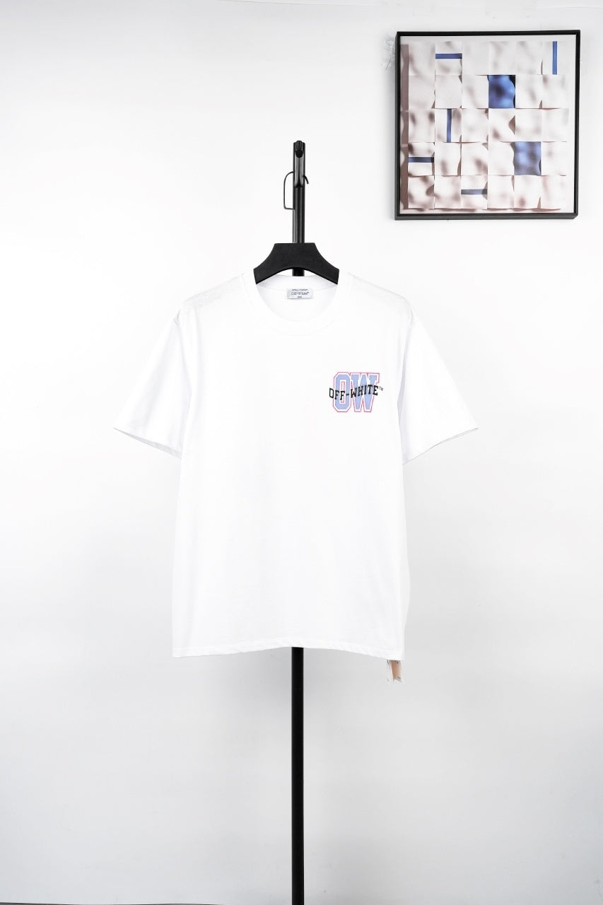Off-White Retro Washed Distressed Short Sleeves T-Shirt