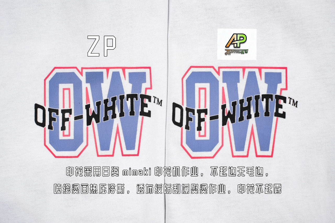 Off-White Retro Washed Distressed Short Sleeves T-Shirt