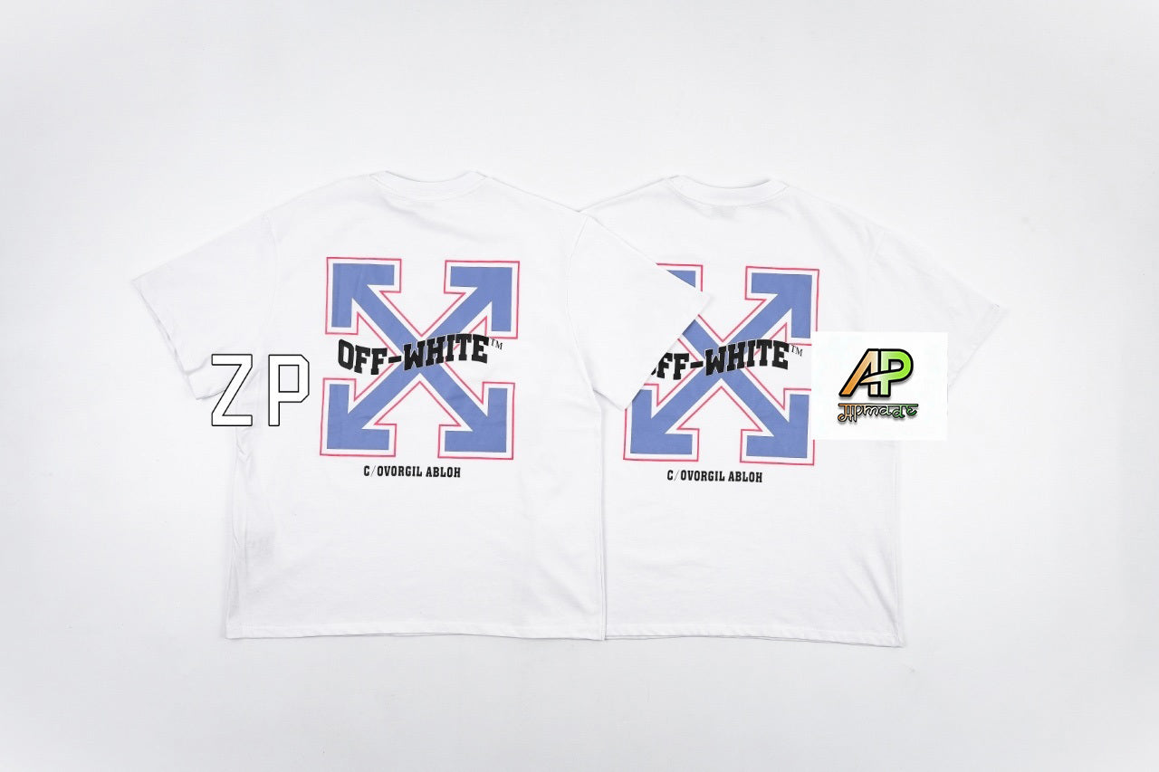 Off-White Retro Washed Distressed Short Sleeves T-Shirt