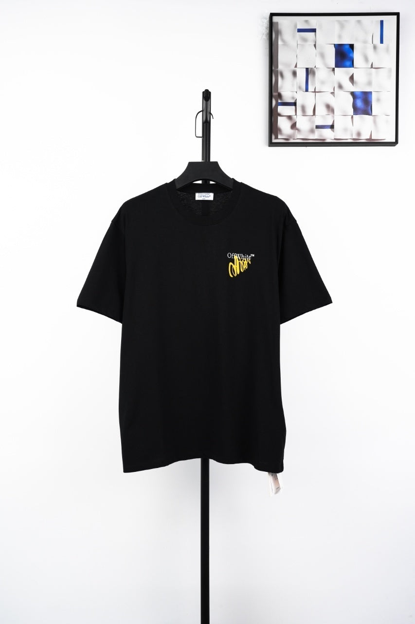 Off-White Vintage Washed Distressed Short Sleeves T-Shirt