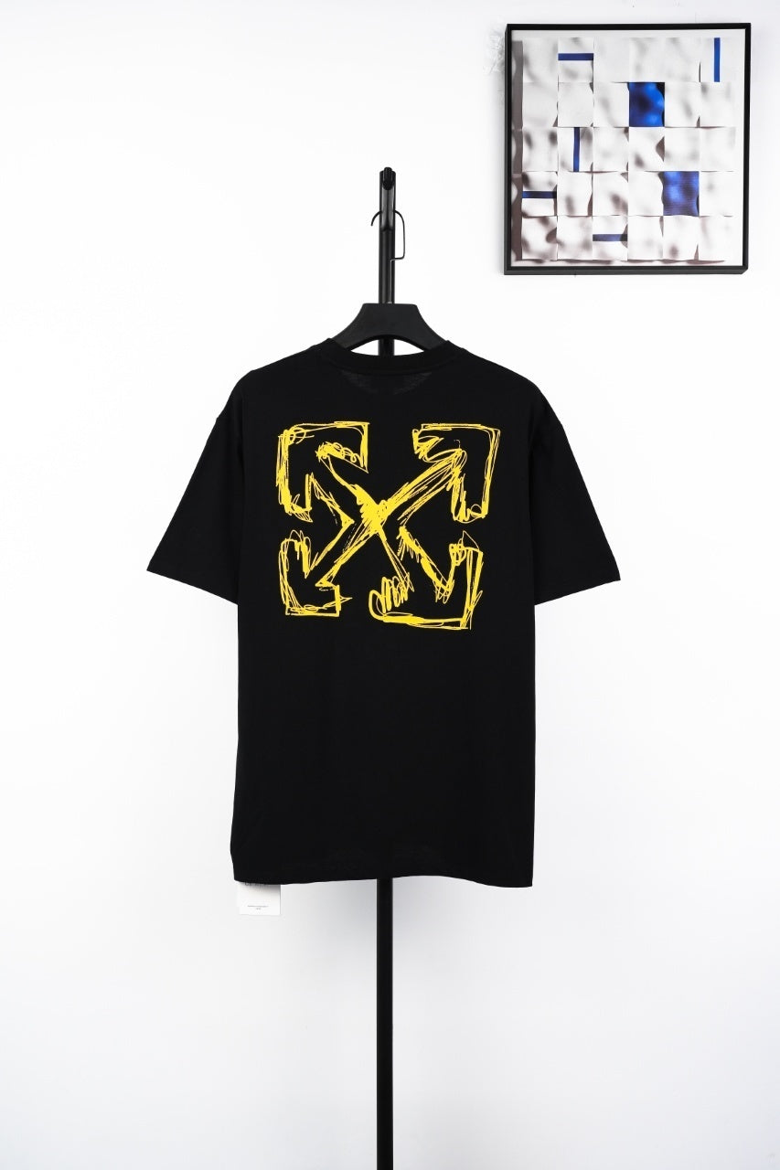 Off-White Vintage Washed Distressed Short Sleeves T-Shirt