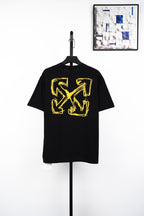 Off-White Vintage Washed Distressed Short Sleeves T-Shirt