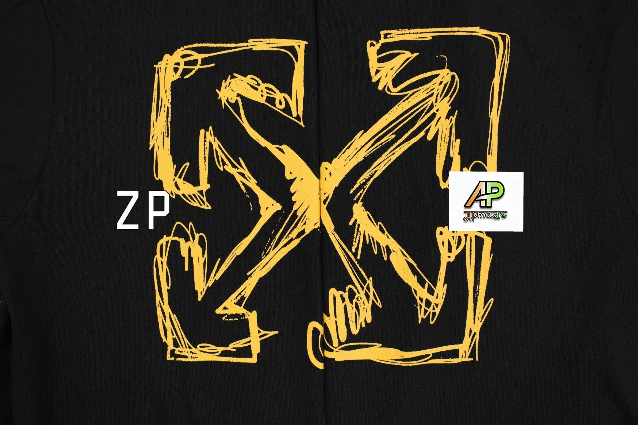 Off-White Vintage Washed Distressed Short Sleeves T-Shirt