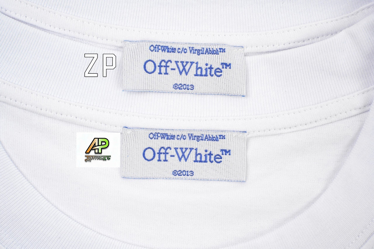 Off-White Retro Washed Distressed Short Sleeves T-Shirt