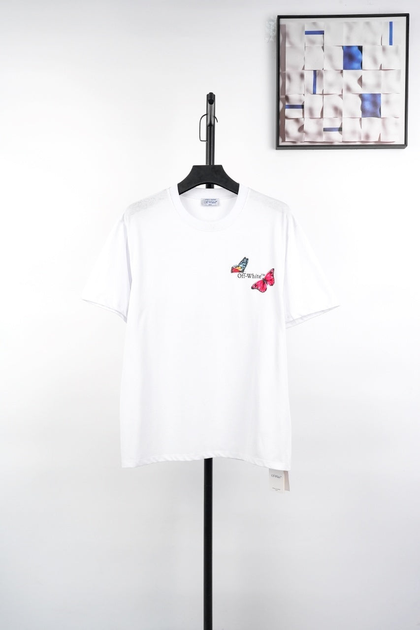 Off-White Retro Washed Distressed Short Sleeves T-Shirt