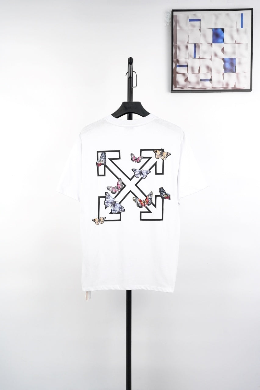 Off-White Retro Washed Distressed Short Sleeves T-Shirt