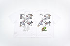 Off-White Retro Washed Distressed Short Sleeves T-Shirt
