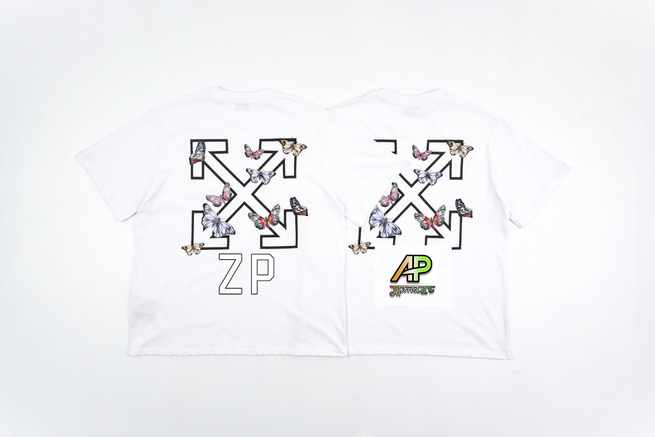 Off-White Retro Washed Distressed Short Sleeves T-Shirt