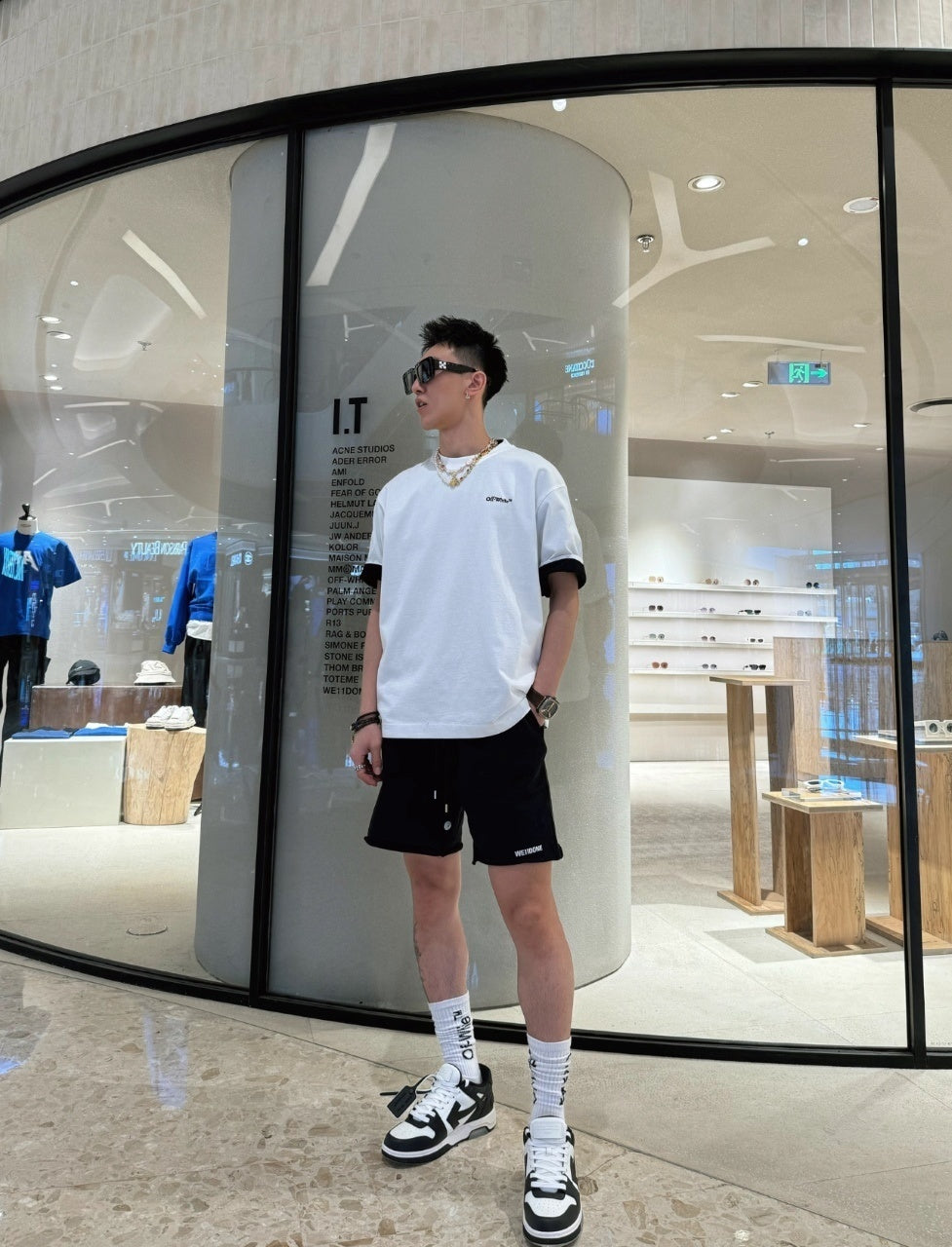 Off-White Embroidered Arrow Jersey Short Sleeves T-Shirt