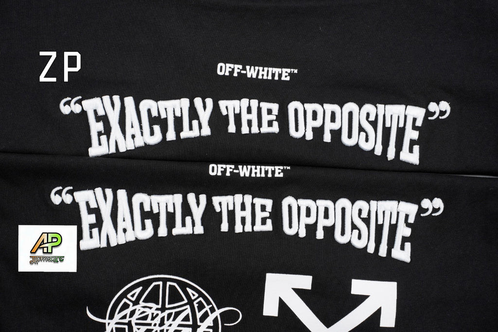 Off-White Classic OS Embroidered Jersey Short Sleeves T-Shirt