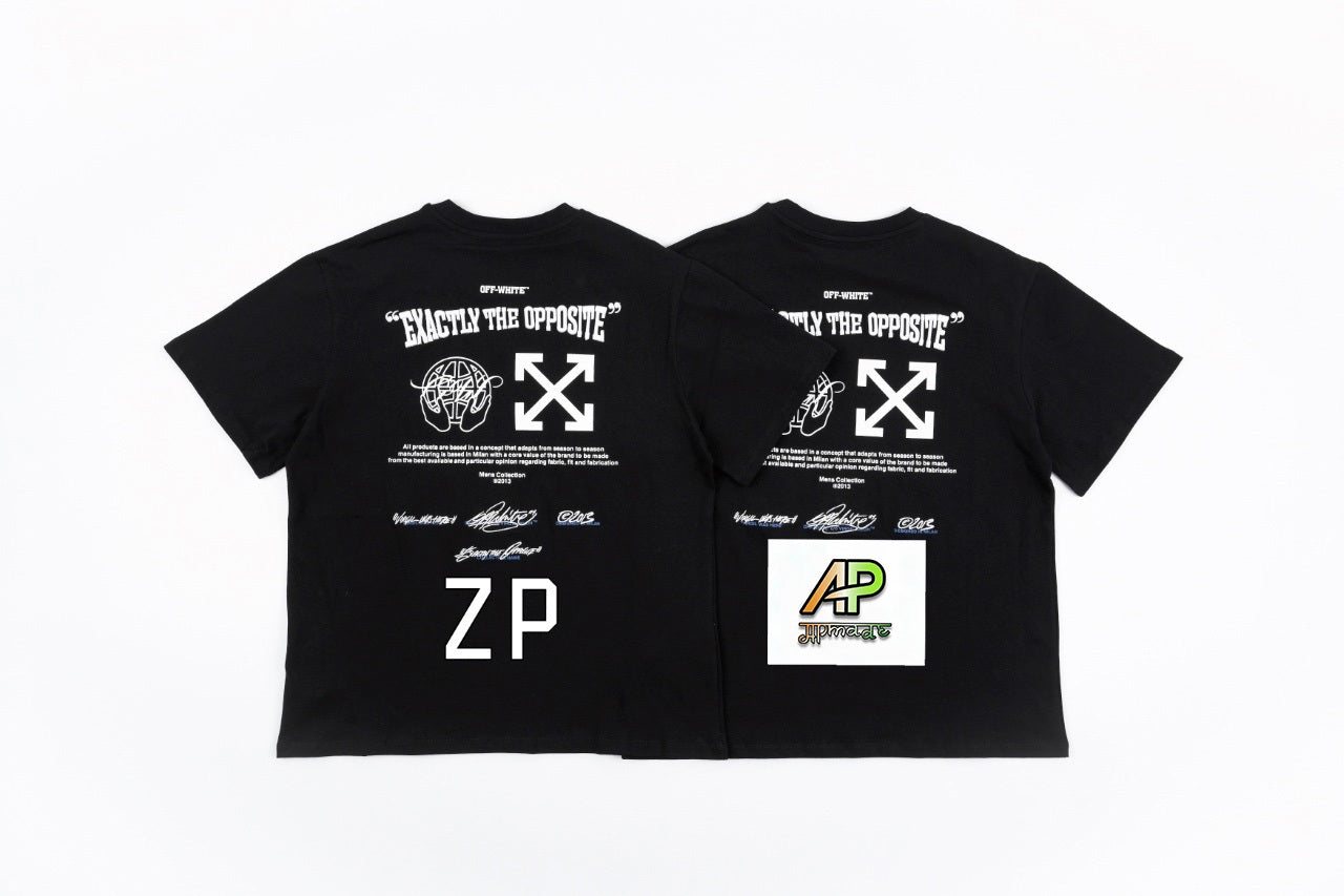 Off-White Classic OS Embroidered Jersey Short Sleeves T-Shirt