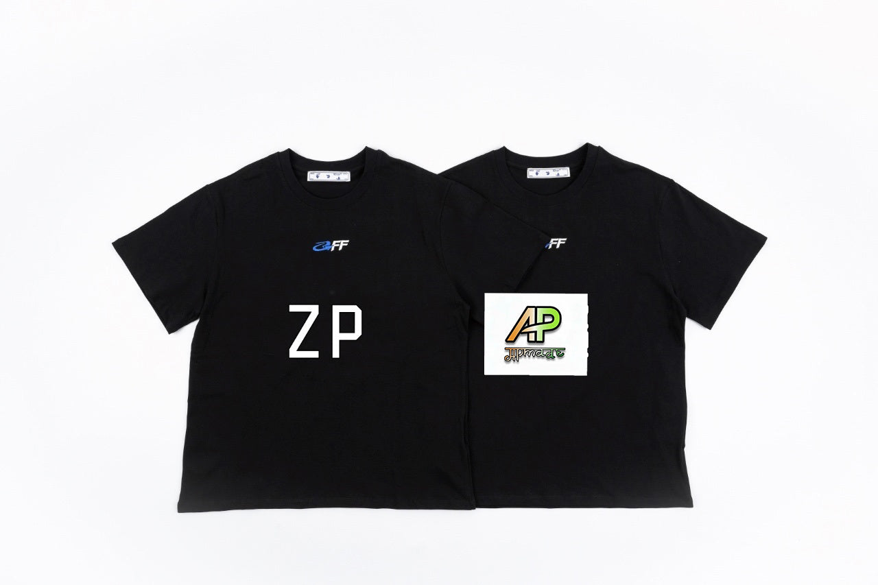 Off-White Classic OS Embroidered Jersey Short Sleeves T-Shirt