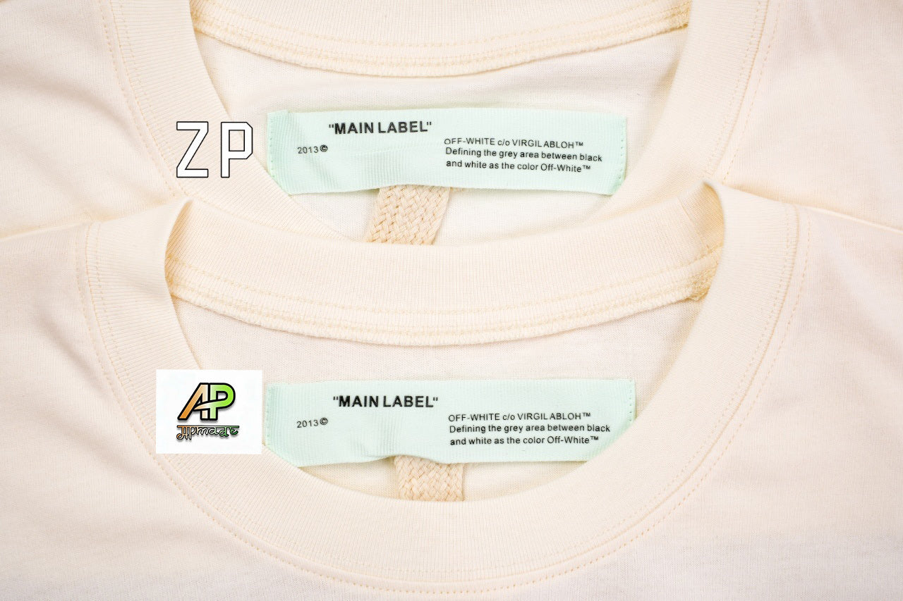 Off-White Apricot White Digital Print Short Sleeves T-Shirt