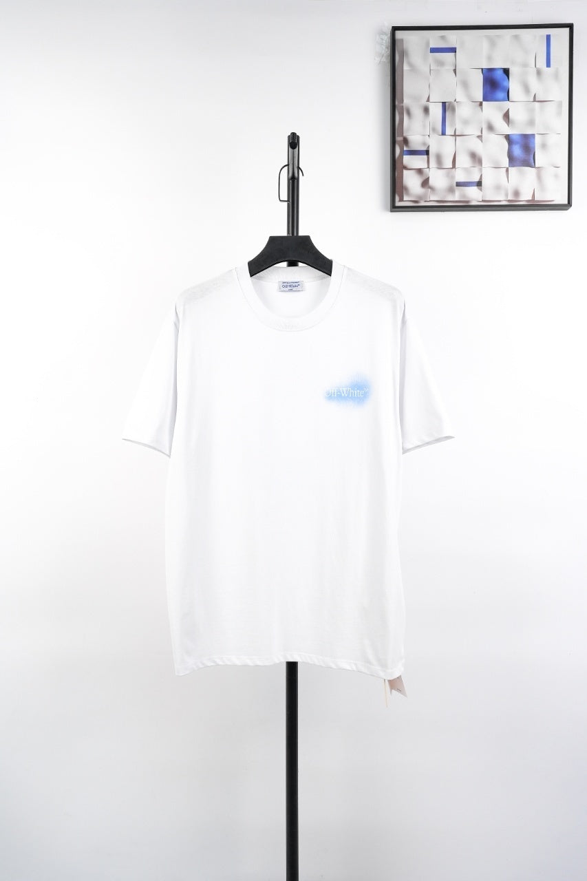 Off-White Retro Washed Distressed Short Sleeves T-Shirt