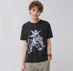 Off-White Vintage Washed Distressed Short Sleeves T-Shirt