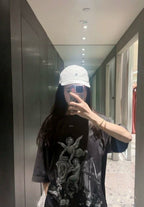 Off-White Vintage Washed Distressed Short Sleeves T-Shirt