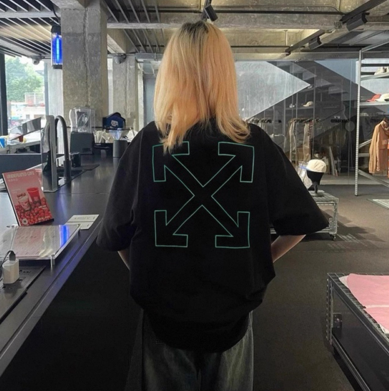 Off-White Vintage Washed Distressed Short Sleeves T-Shirt