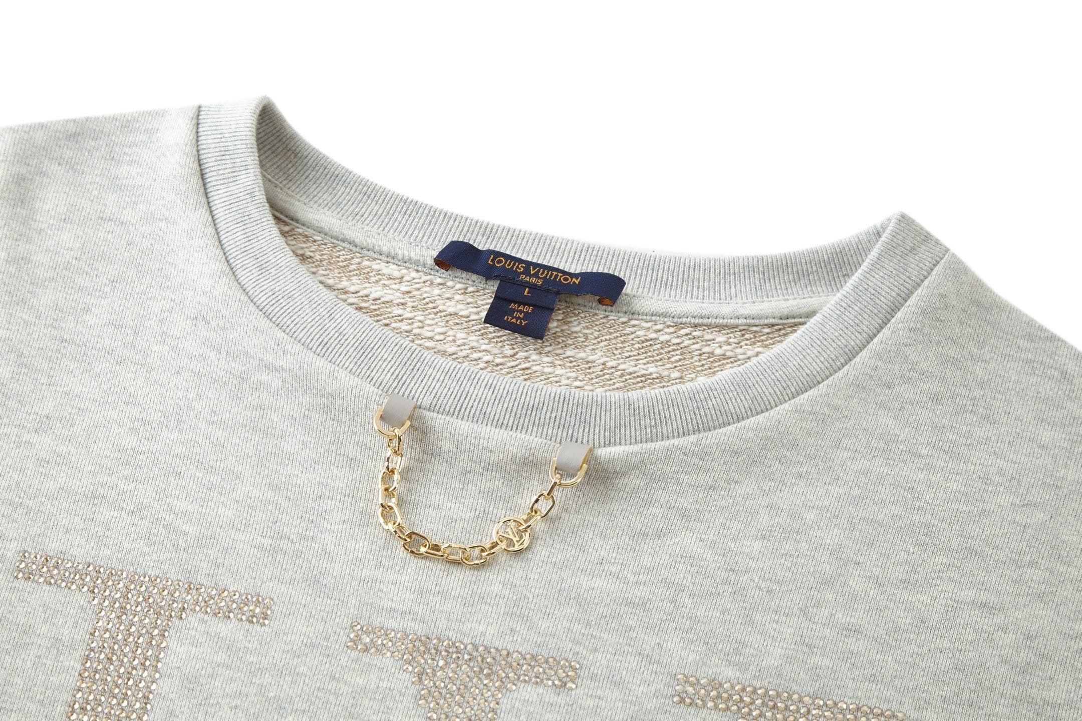 Louis Vuitton Rhinestone Crew Neck Sweatshirt
