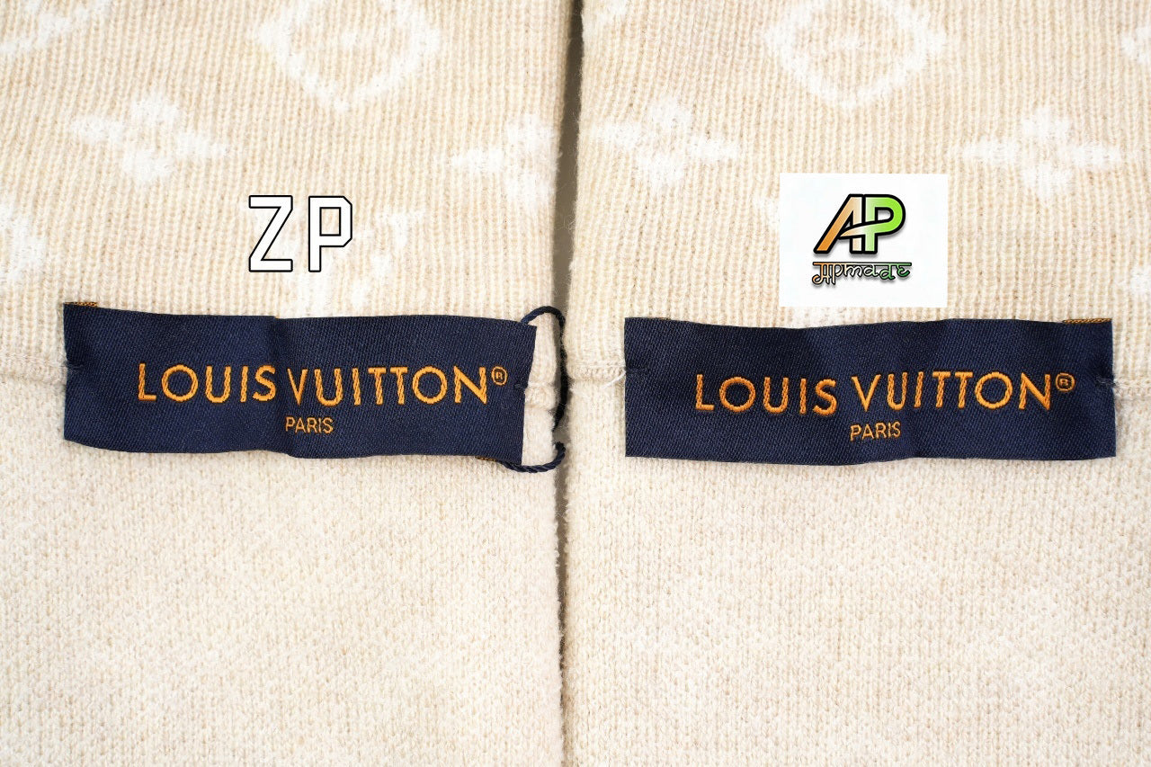Louis Vuitton Monogram Jacquard Half-Zip Knit Sweater