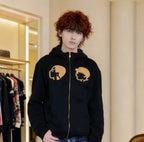 Louis Vuitton Leather Appliqué Embroidered Sweatshirt