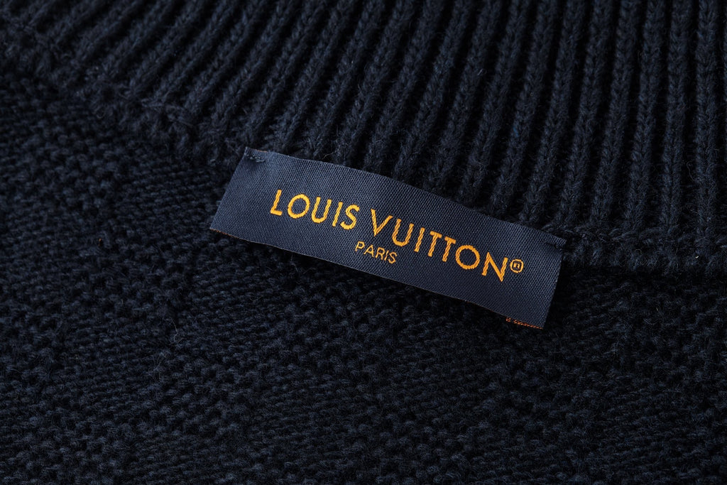 Louis Vuitton Damier Half-Zip Knit Pullover