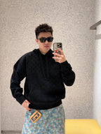 Louis Vuitton Wool Jacquard Hooded Long-Sleeve Sweatshirt