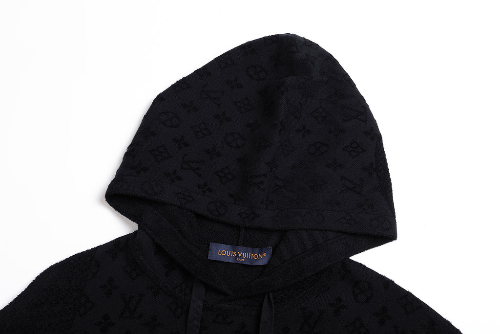 Louis Vuitton Wool Jacquard Hooded Long-Sleeve Sweatshirt