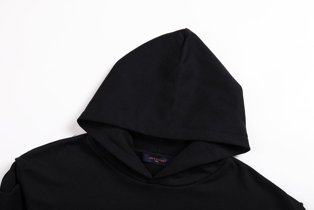 Louis Vuitton Solid Color Long-Sleeved Pullover Hoodie