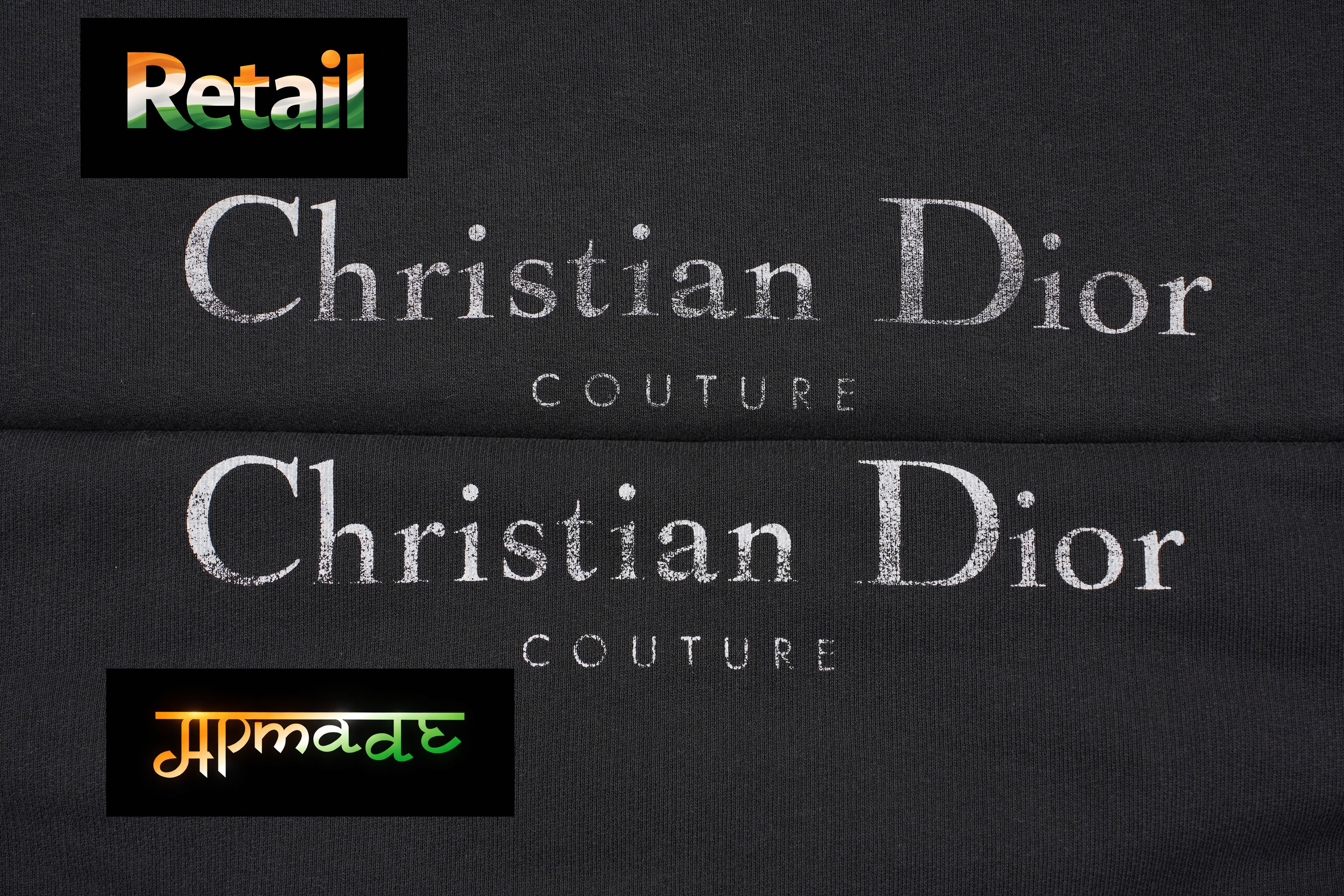 Dior Printed Distressed Double-Layer Hoodie