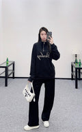 Dior 25SS Flocked Print Half-Zip Stand-Collar Sweatshirt