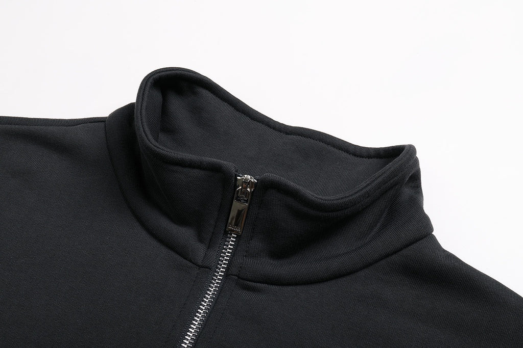 Dior 25SS Flocked Print Half-Zip Stand-Collar Sweatshirt