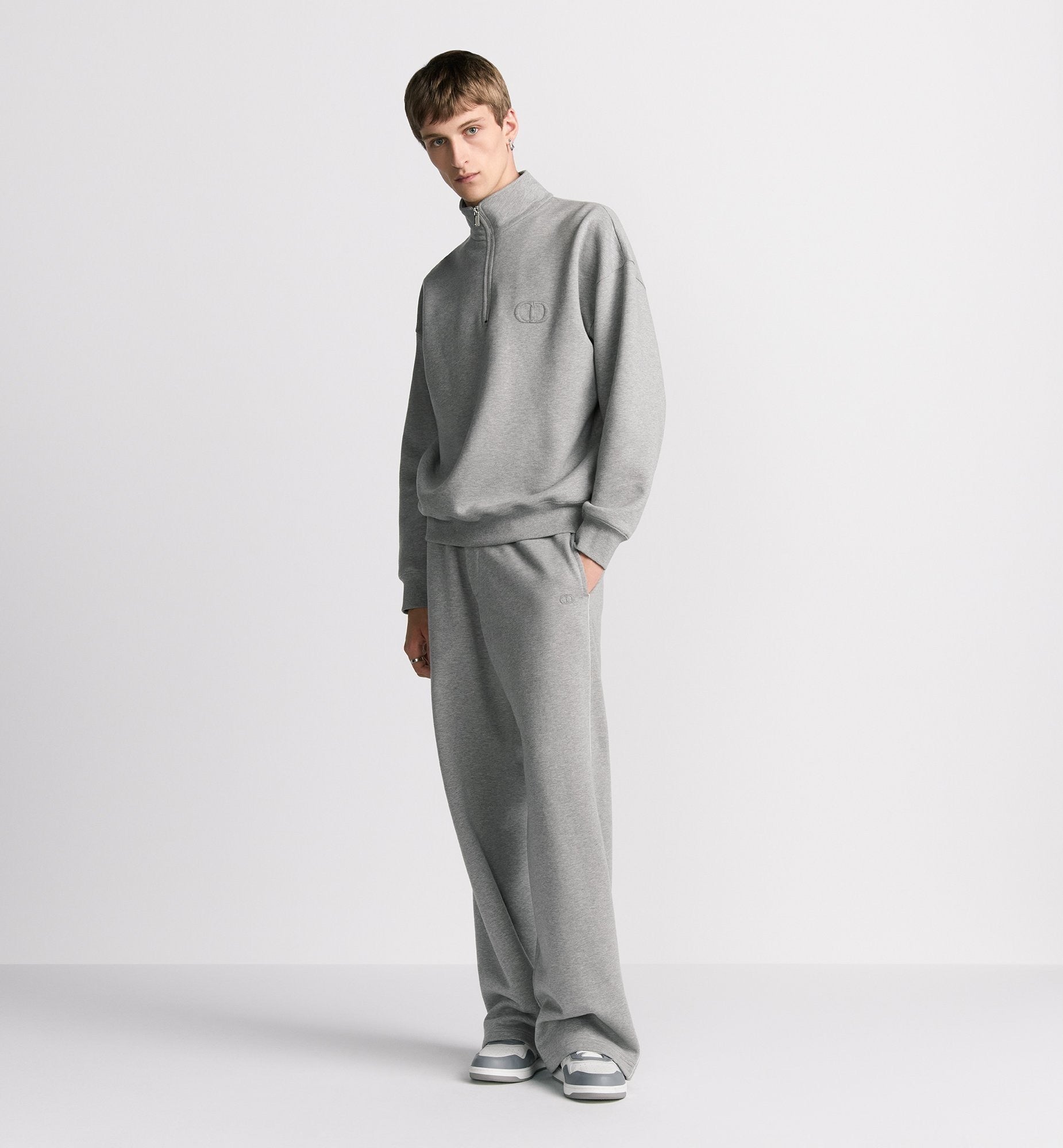 Dior CD Icon Polo Zip-Up Sweatshirt