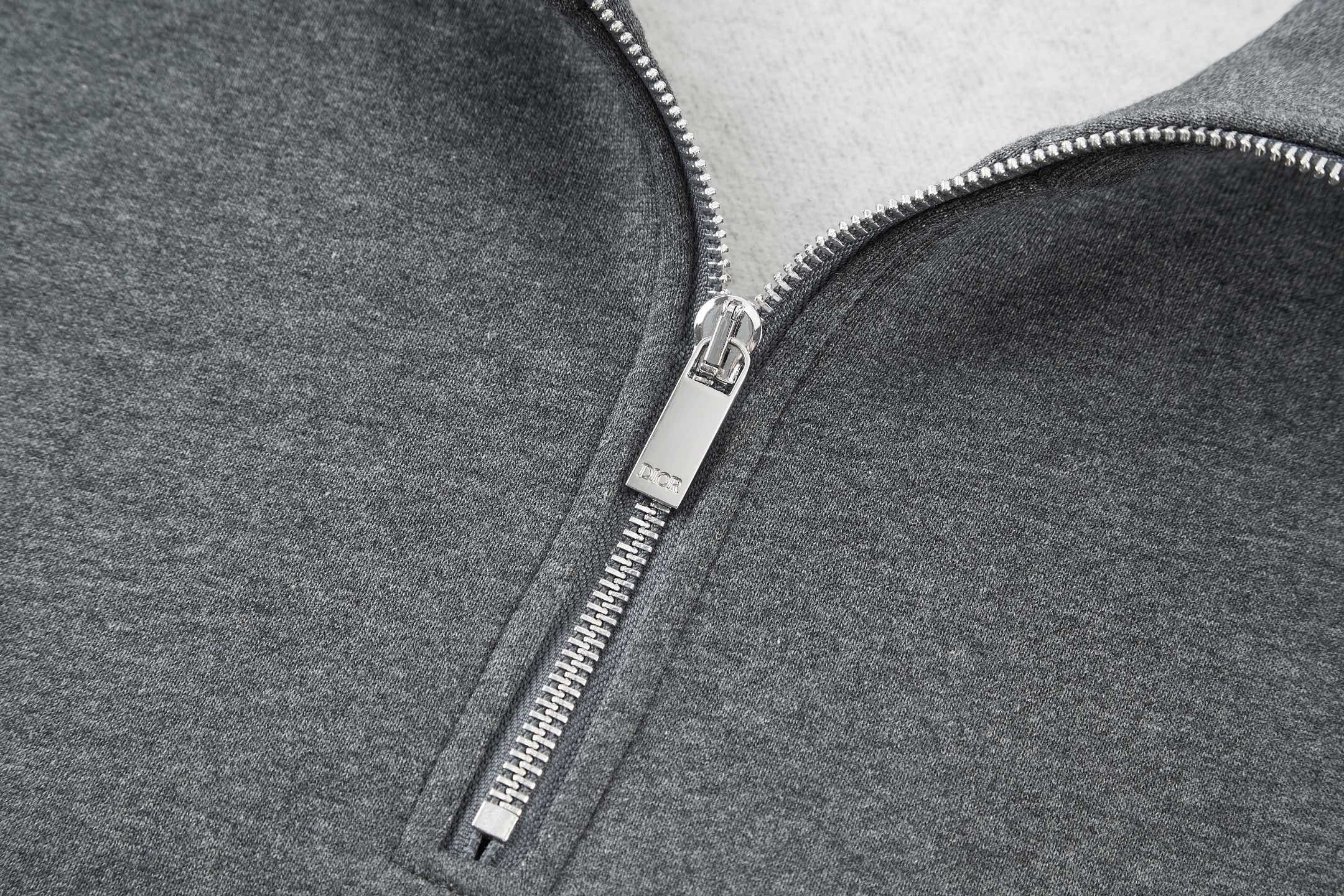 Dior CD Icon Polo Zip-Up Sweatshirt