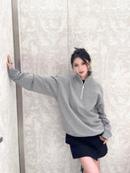 Dior CD Icon Polo Zip-Up Sweatshirt