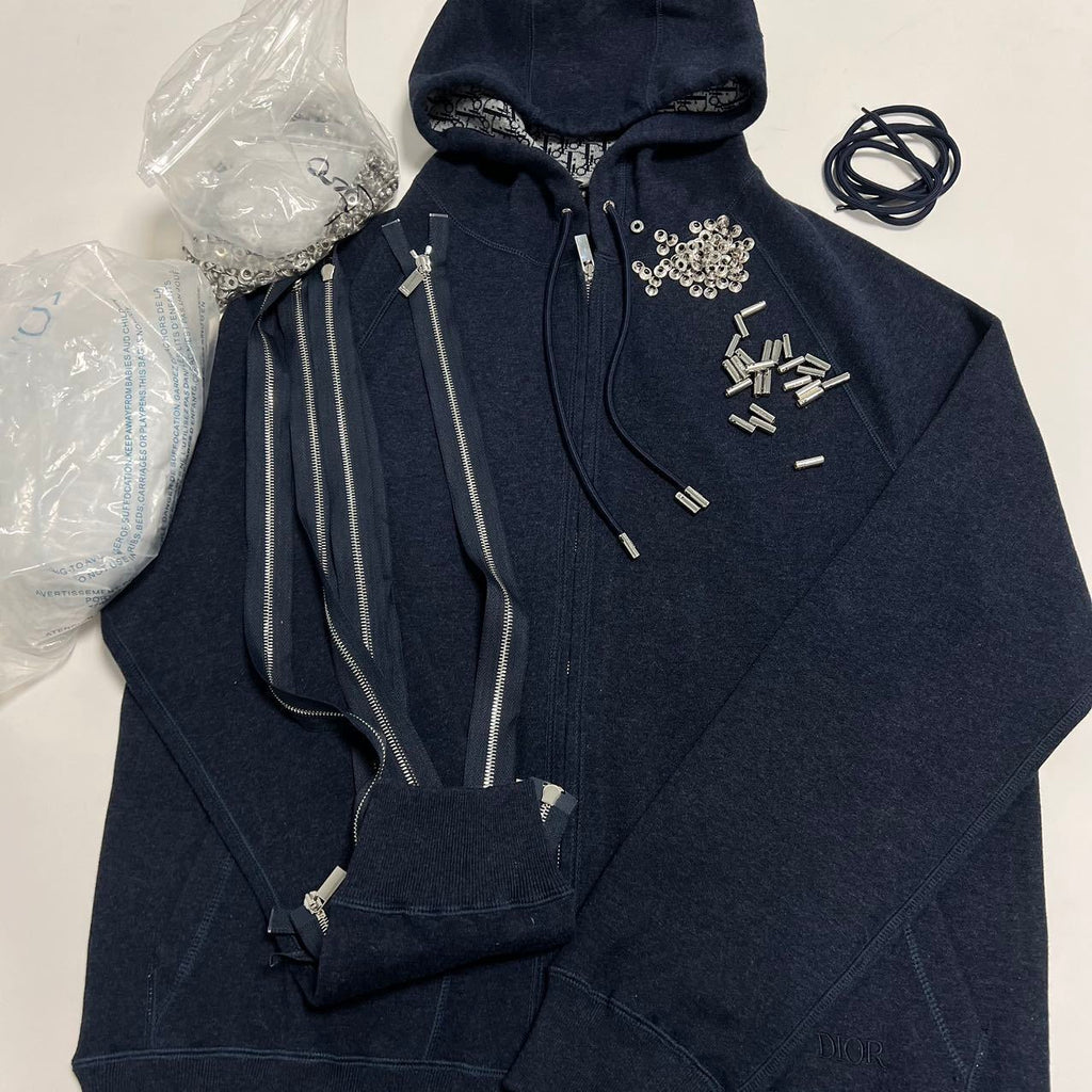 Dior Cashmere-Cotton Embroidered Hoodie