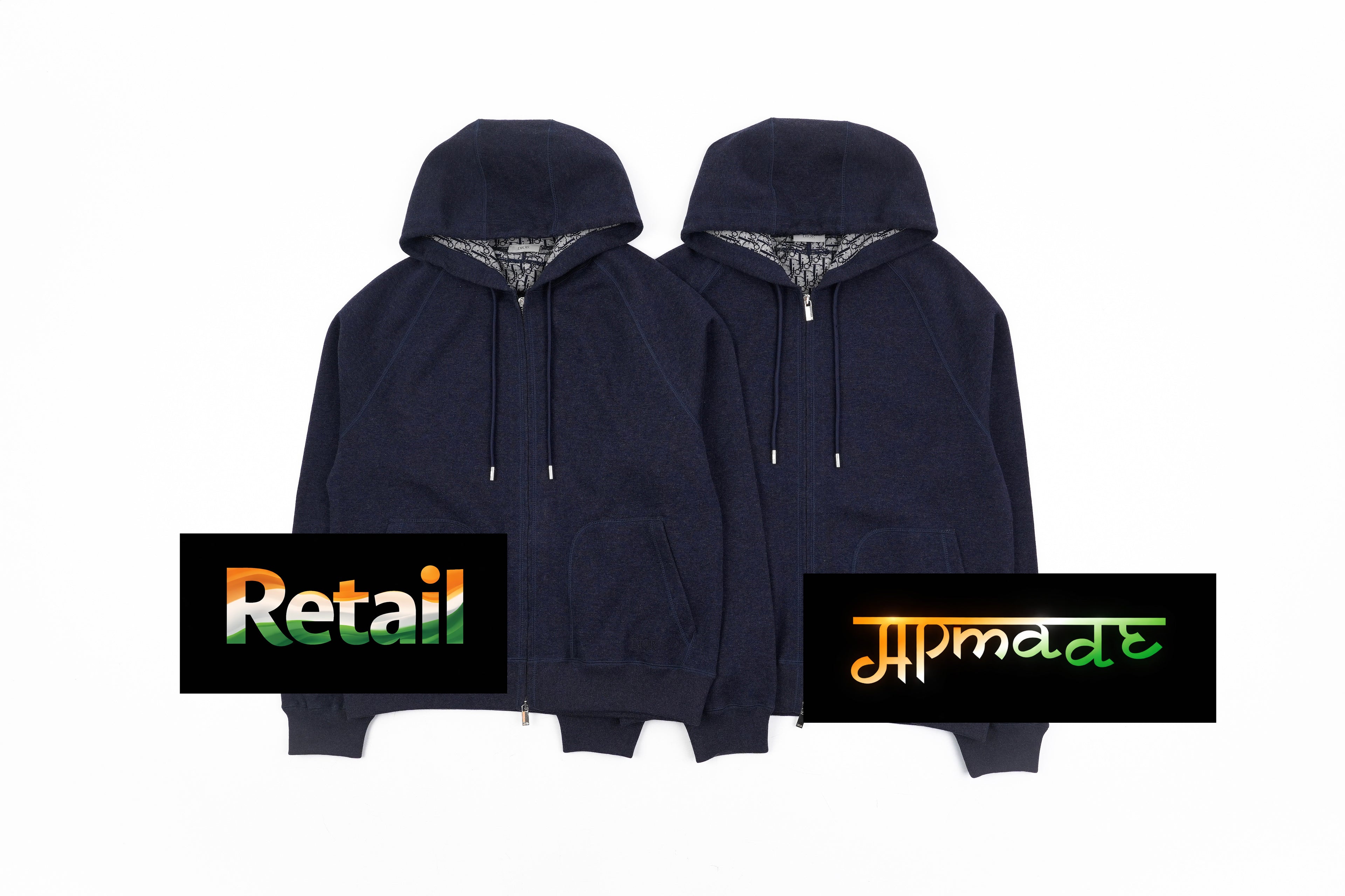 Dior Cashmere-Cotton Embroidered Hoodie