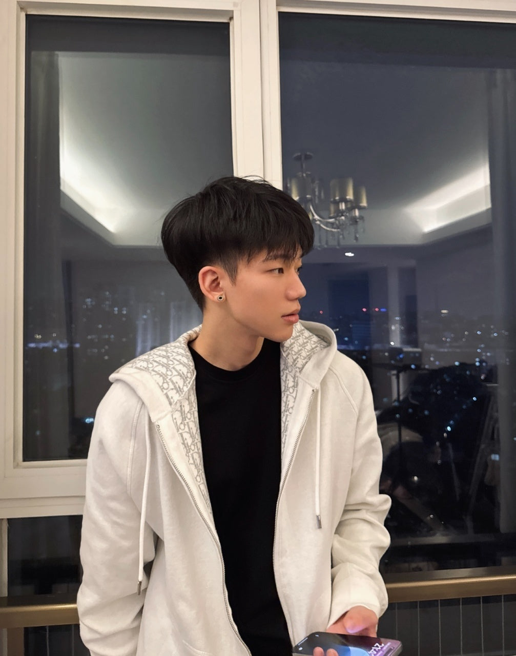 Dior Cashmere-Cotton Embroidered Hoodie