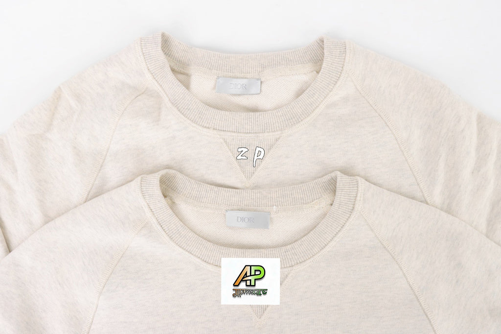 Dior Heavy Towel-Embroidered Sweatshirt