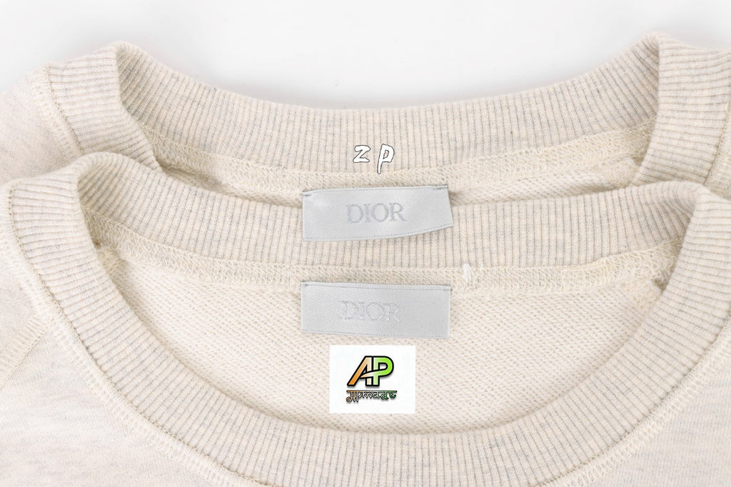 Dior Heavy Towel-Embroidered Sweatshirt