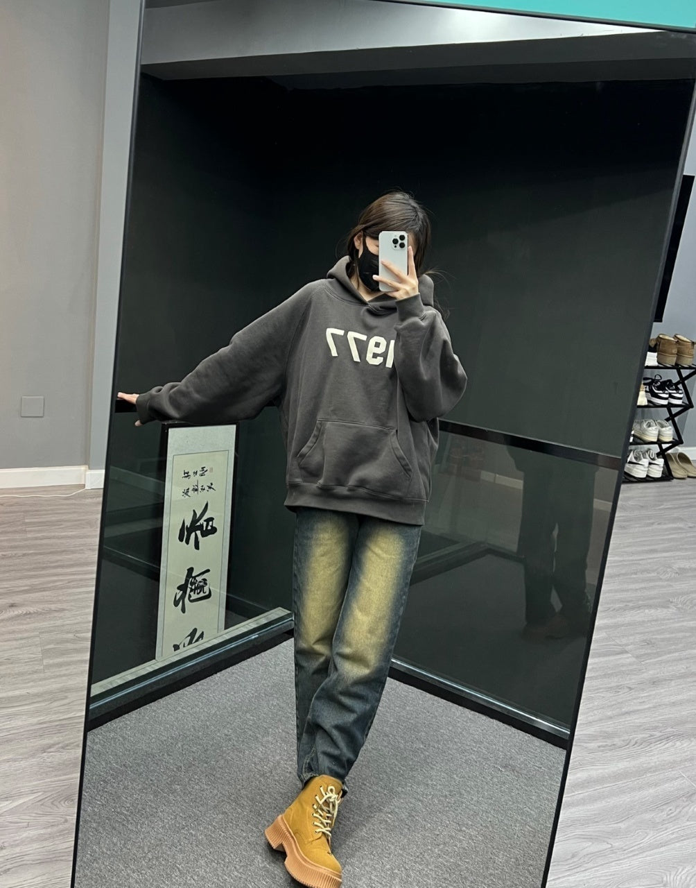 Fear of God Essentials Flocked and Fleece-Lined Hoodie