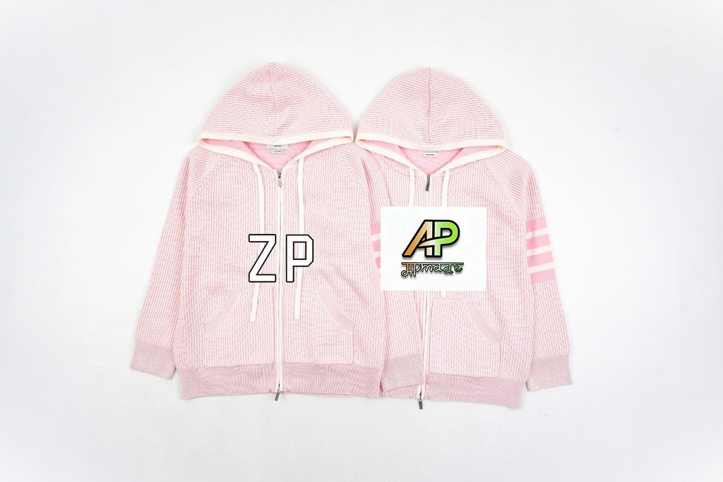 Thom Browne Wool Knit Hooded Zip Sweater