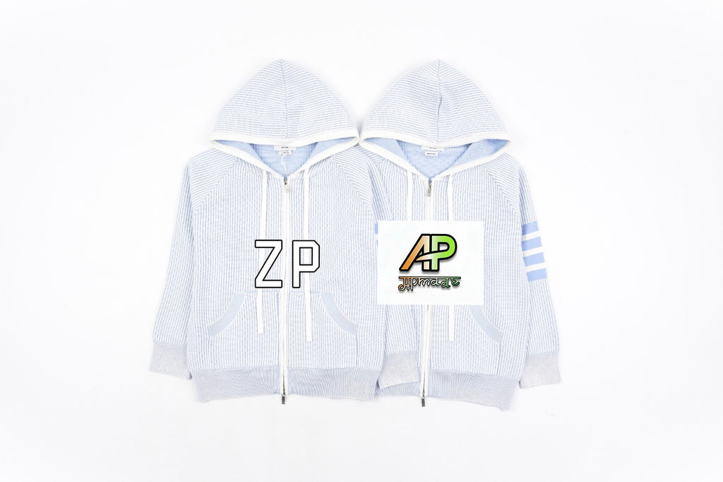 Thom Browne Wool Knit Hooded Zip Sweater