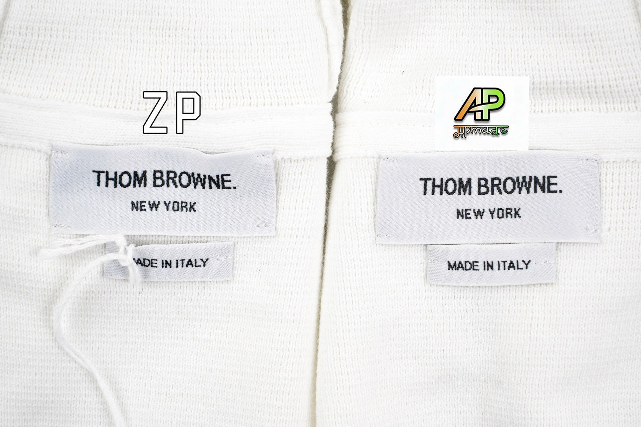 Thom Browne Four-Stripe Cotton Knit Hoodie