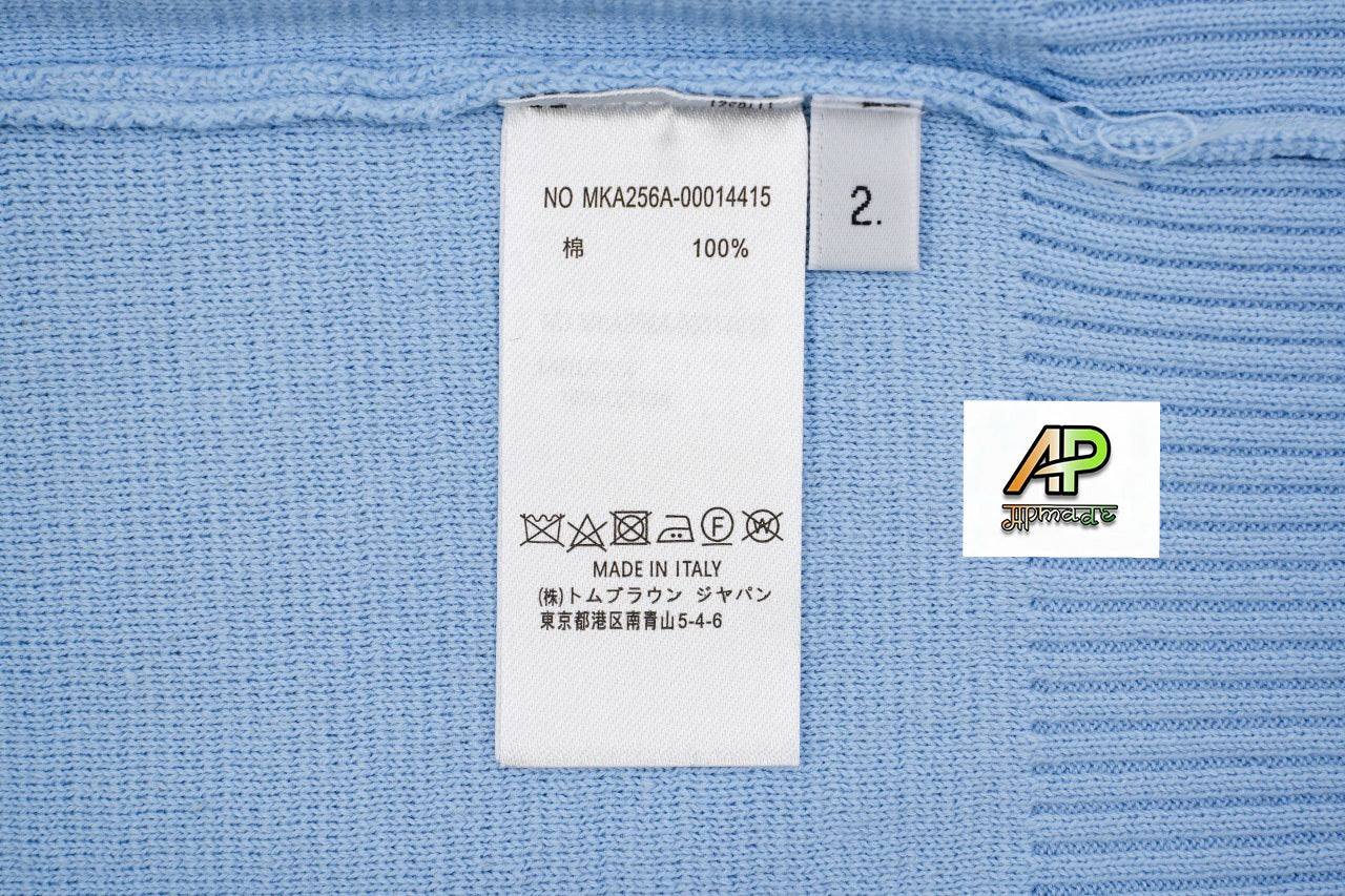 Thom Browne Four-Stripe Cotton Knit Hoodie